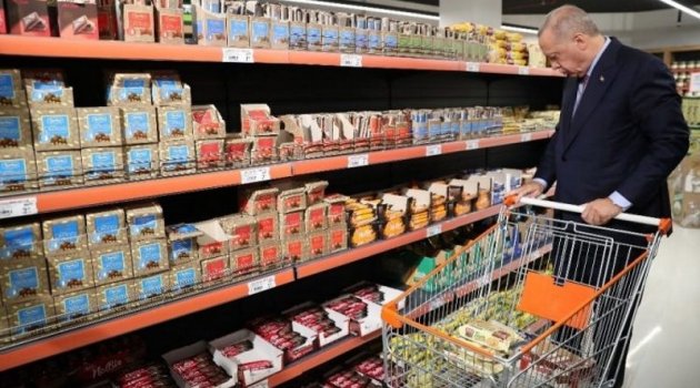 Başkan Erdoğan'nın market alışverişi